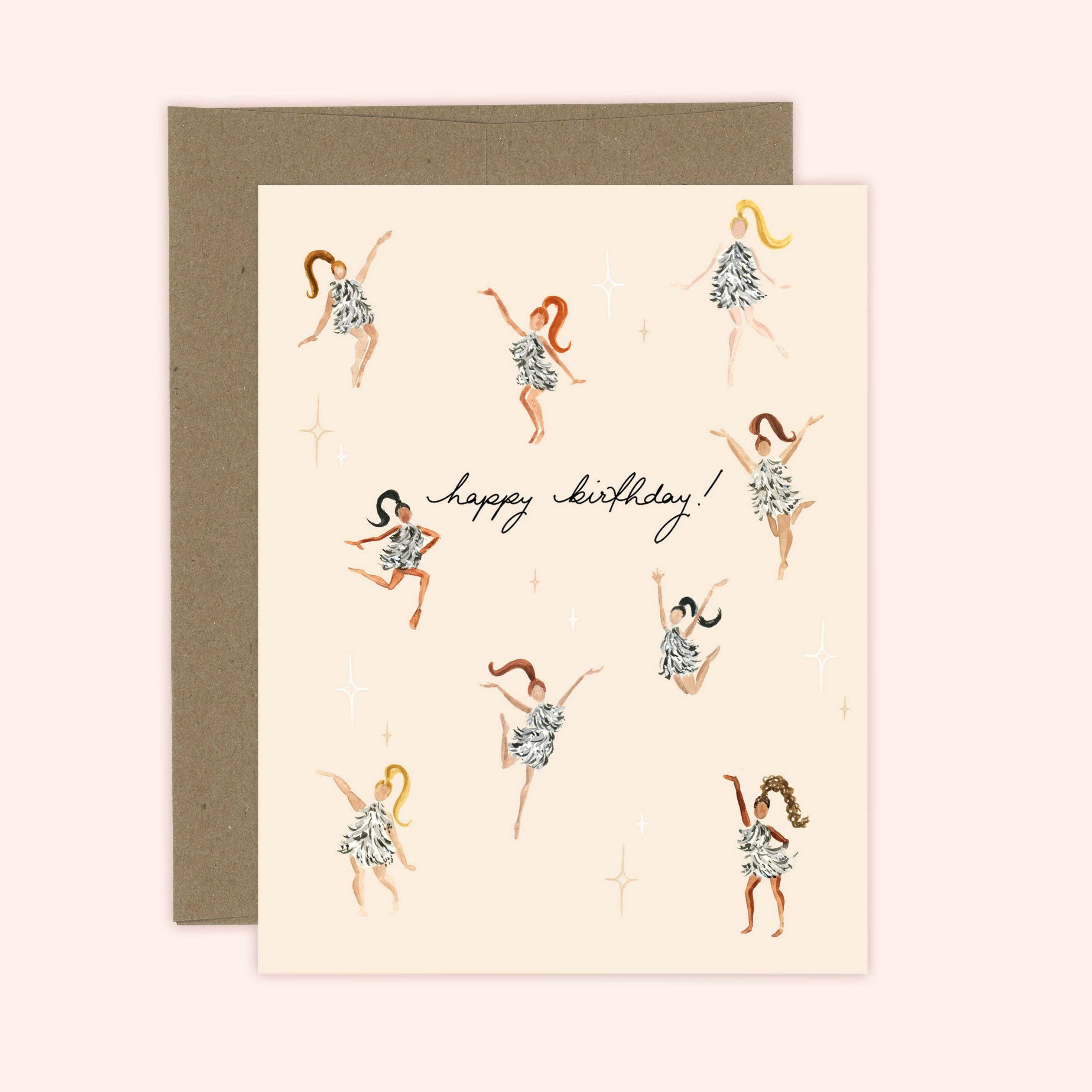 Birthday Disco Girls Card