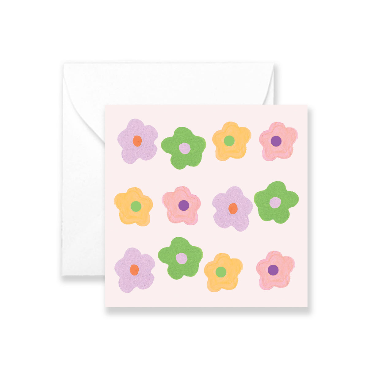 Colorful Daisies - Mini Greeting Card