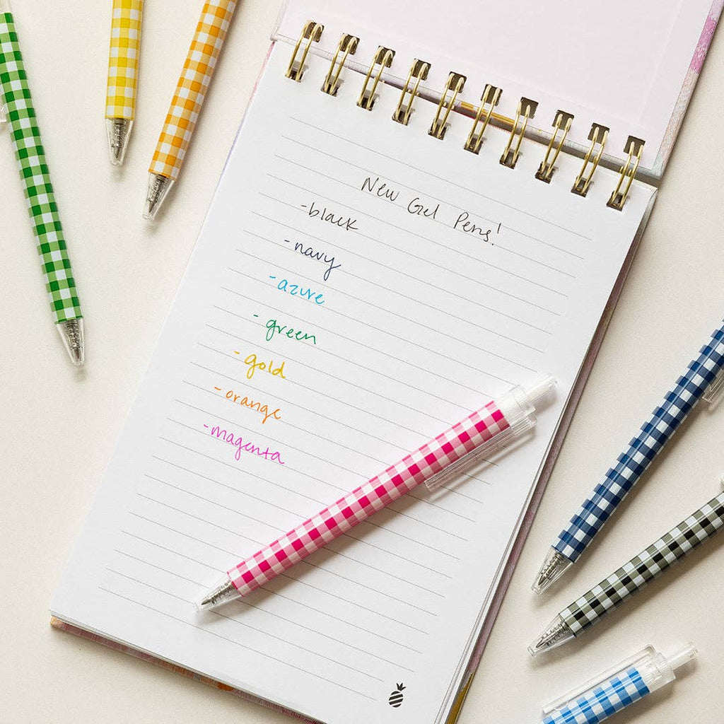 Gel Pen Set - Gingham