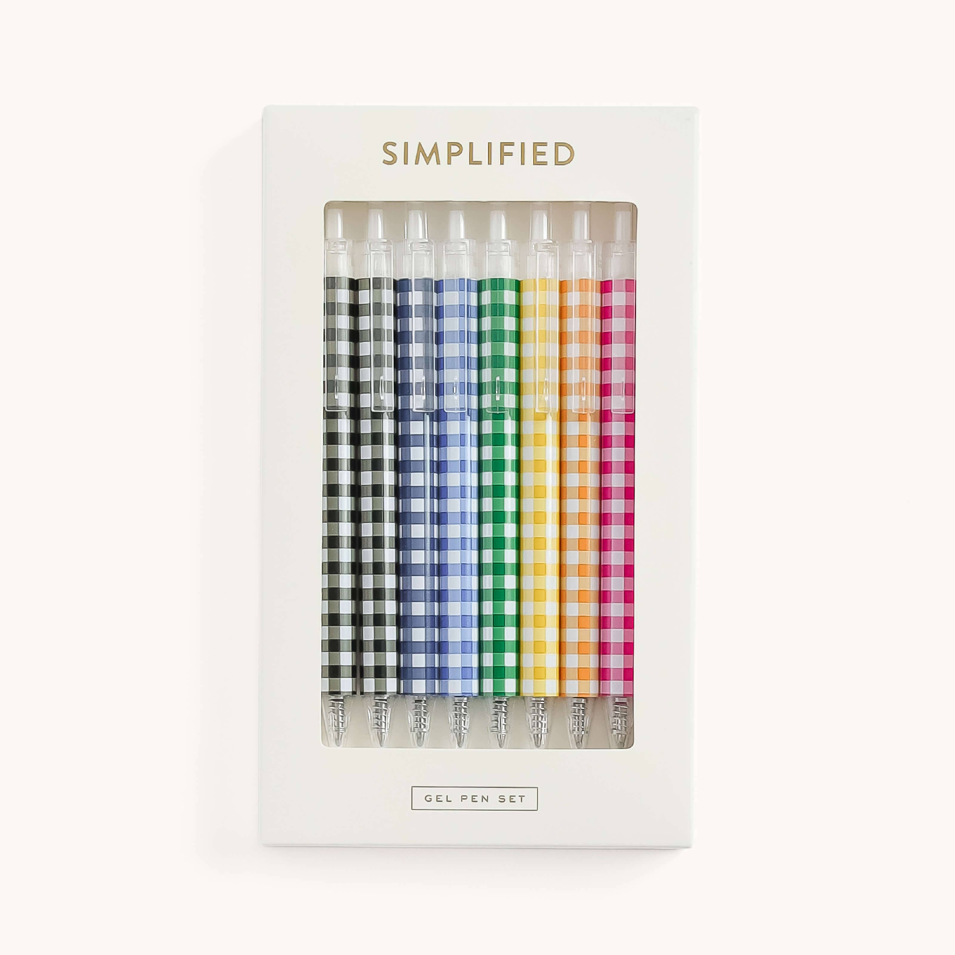 Gel Pen Set - Gingham