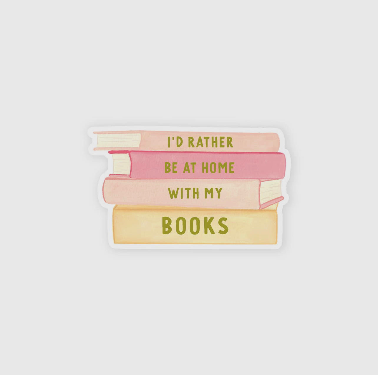 Stacked Books Sticker