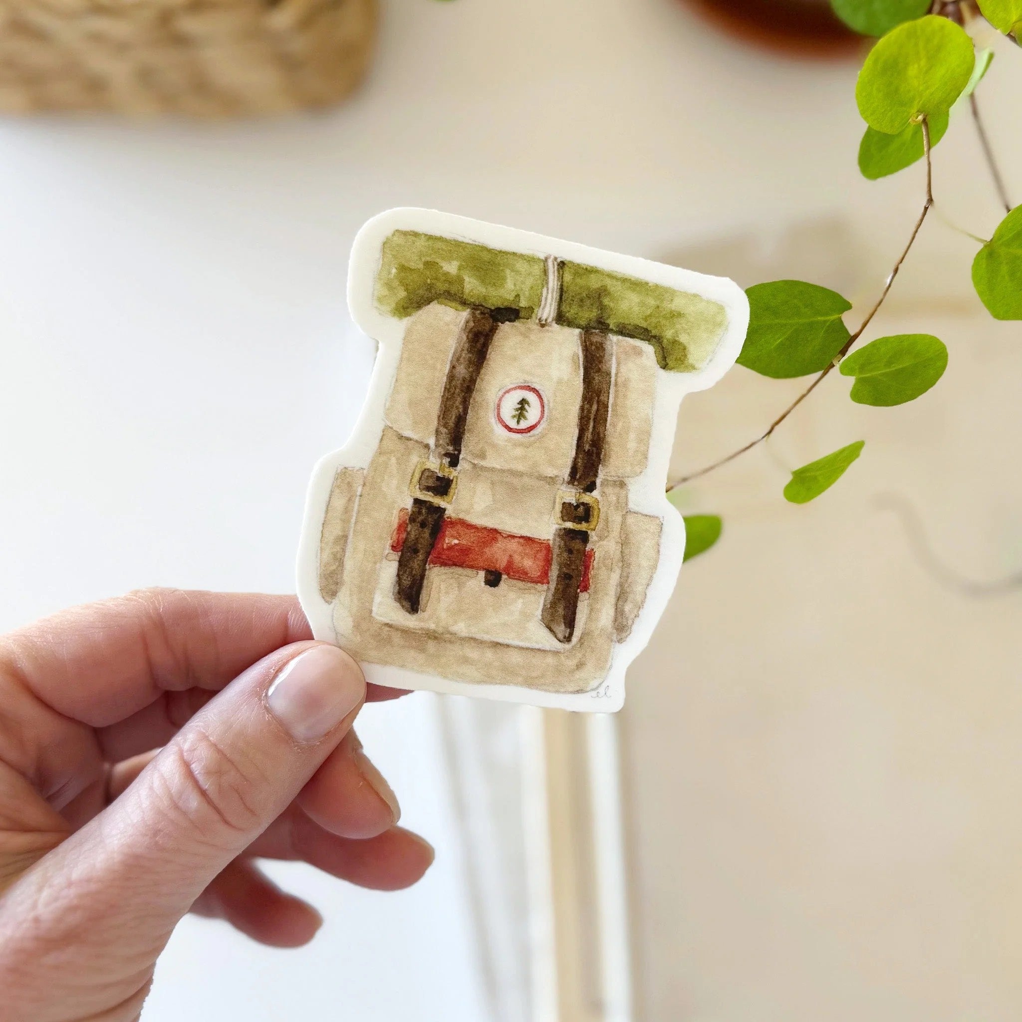 Camping Backpack Sticker